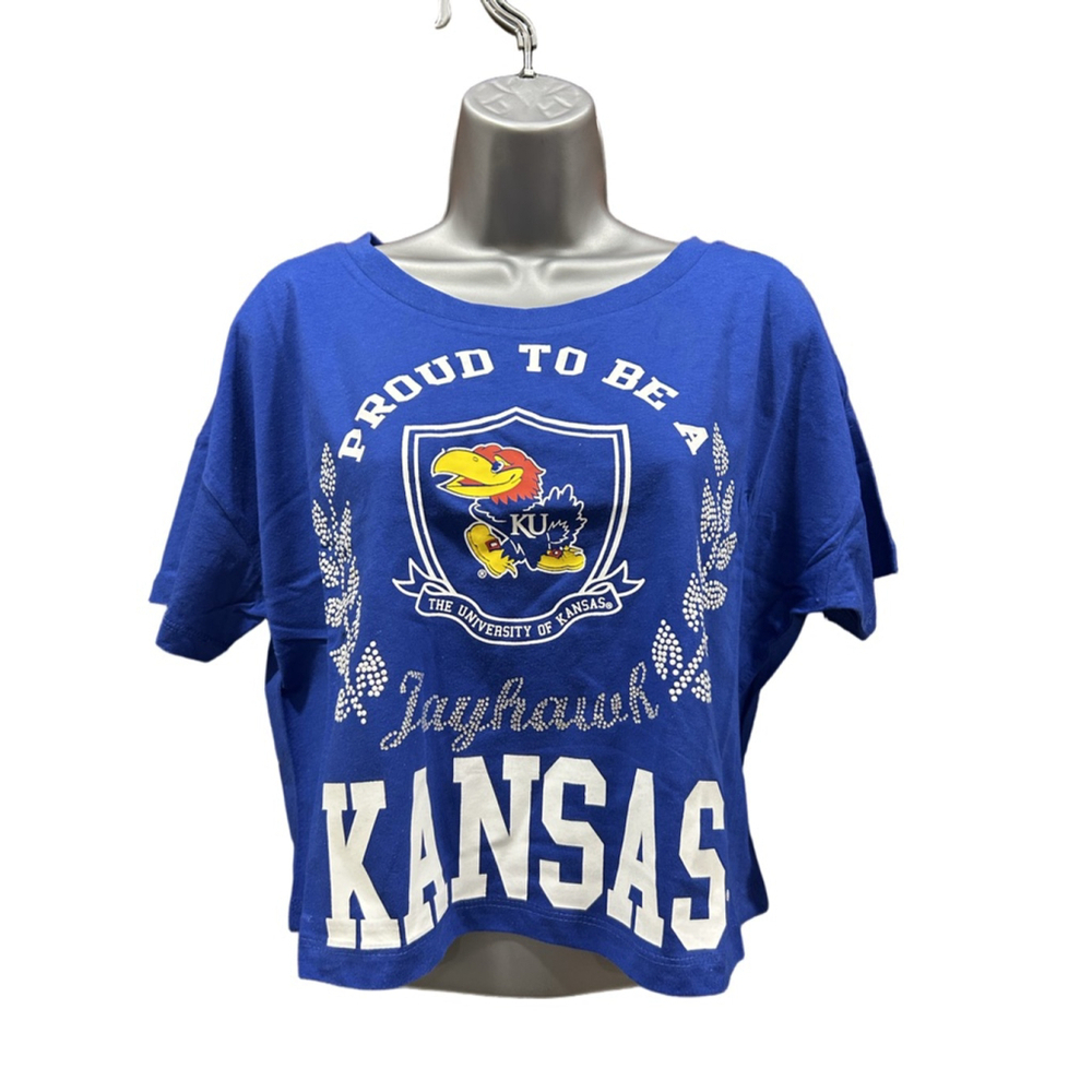 E5 College Classics Kansas Jayhawks women’s crop top size medium